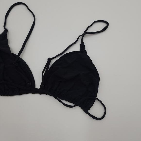 SKIMS Micro Cording String Triangle Bralette in Onyx Size 2X - Picture 4 of 6